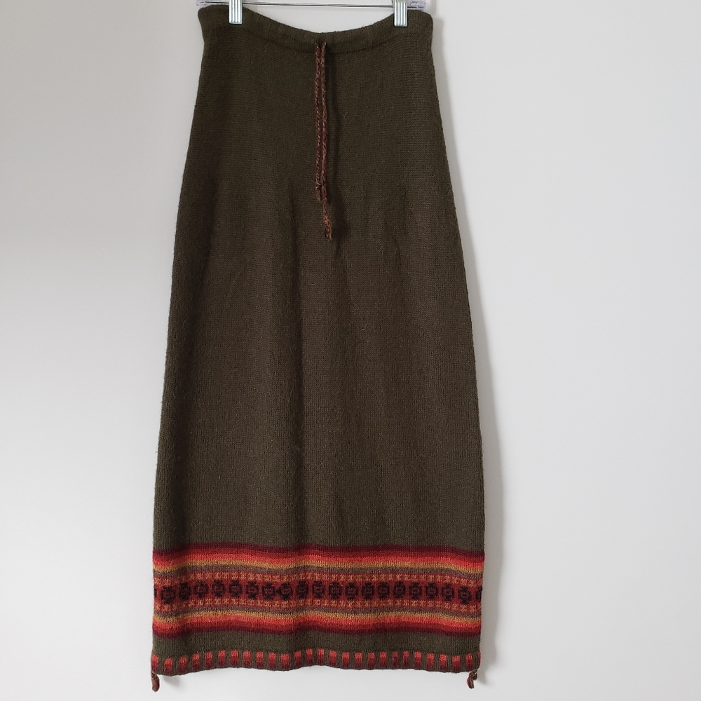 Estirpe Inca 100% Alpaca Maxi Skirt Size Small